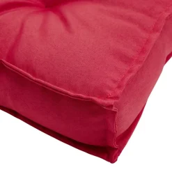 Coussin de sol assise carrée matelassée rouge 45x45cm < Gifi Discount