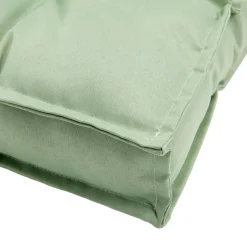 Coussin de sol assise carrée matelassée vert 45x45cm