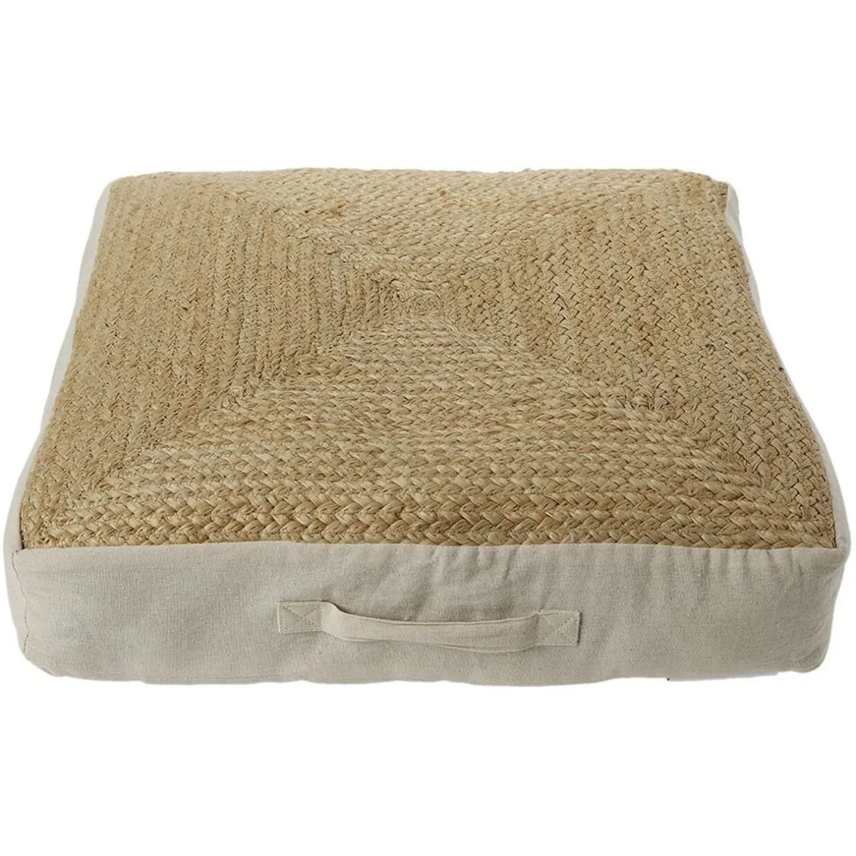 Coussin de sol carré jute 50x50cm beige < Gifi Hot