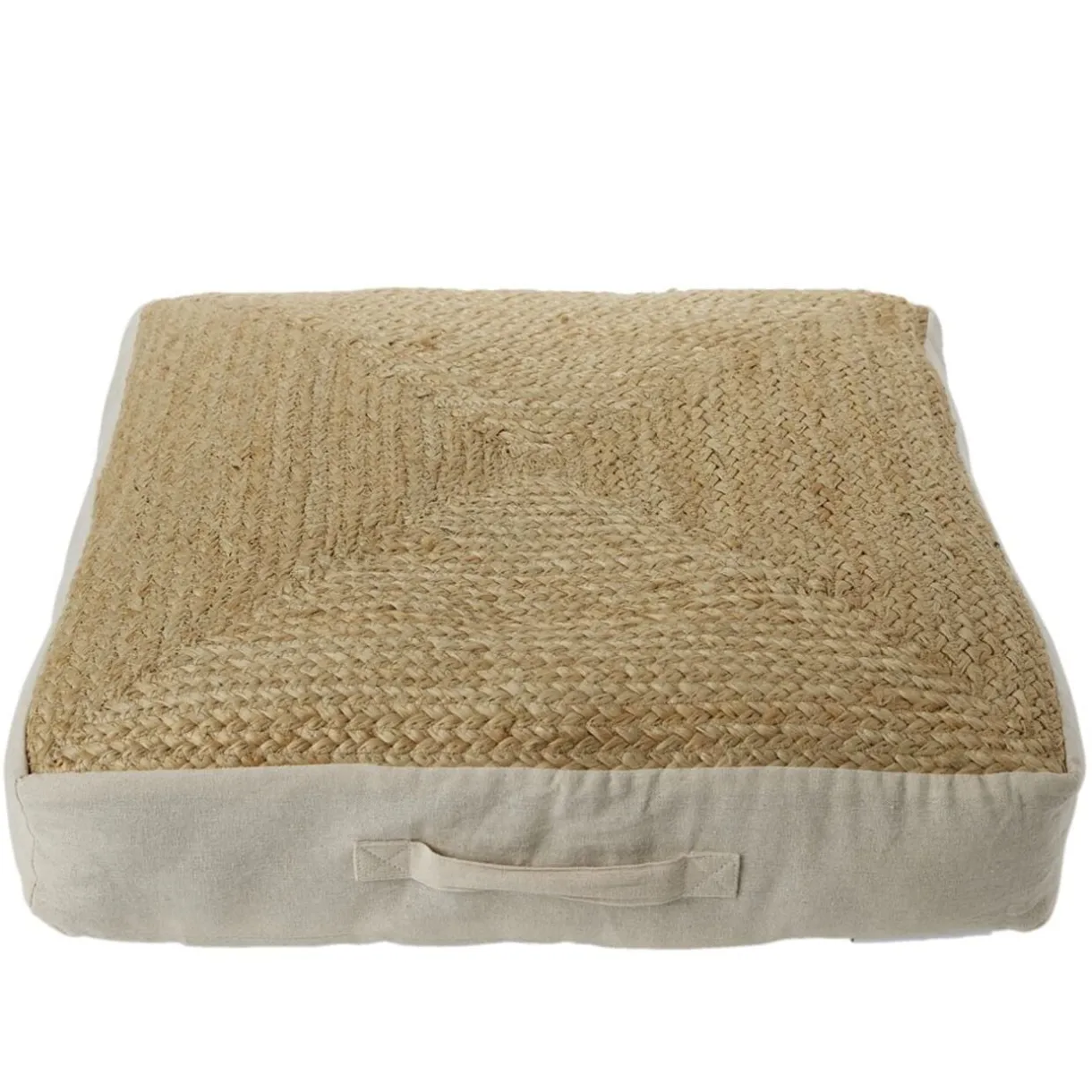 Coussin de sol carré jute 50x50cm beige < Gifi Hot