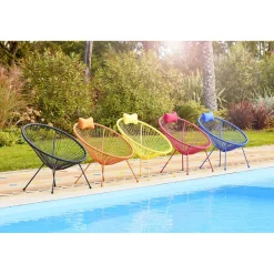 Coussin de tête pour fauteuil Urban uni orange 15x25cm