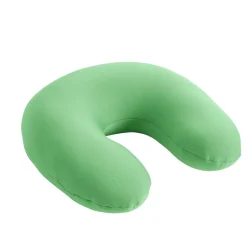 Coussin de voyage microbilles support nuque ergonomique vert 28x28cm < Gifi Online