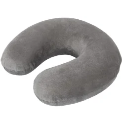 Coussin de voyage tour de cou mémoire de forme gris