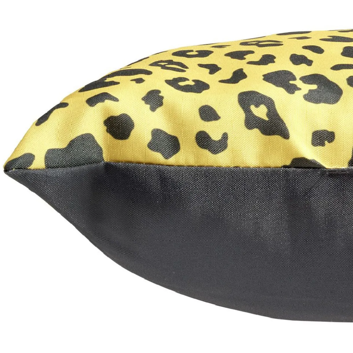 Coussin d'extérieur déperlant motif léopard jaune et noir 40x40cm < Gifi Hot