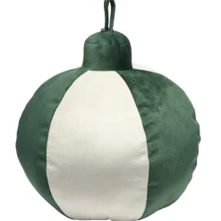 Coussin forme boule de Noël Ø26XH35 cm rouge et beige < Gifi Outlet