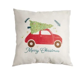 Coussin Noël effet lin Merry Christmas 40x40cm < Gifi Clearance