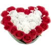 Coussin Oeillet artificiel forme coeur rouge et blanc 26 têtes < Gifi Online