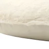 Coussin rond bouclette motifs végétal et champignons Ø40cm