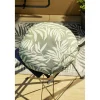 Coussin rond motif feuillage vert et beige Ø40xép12cm < Gifi Best