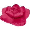 Coussin rond velours forme fleur rouge Ø35cm < Gifi