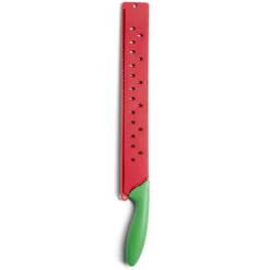 Couteau pour pastèque métal rouge et ABS vert L43,5x5x2,5cm