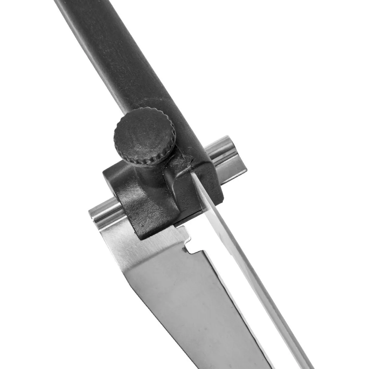 Couteau à trancher réglable noir en inox