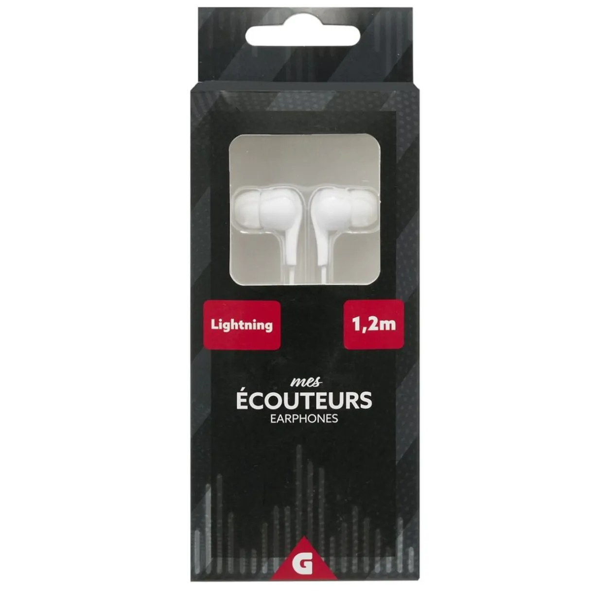 Écouteur filaire pour iphone avec micro L1,2m < Gifi Discount