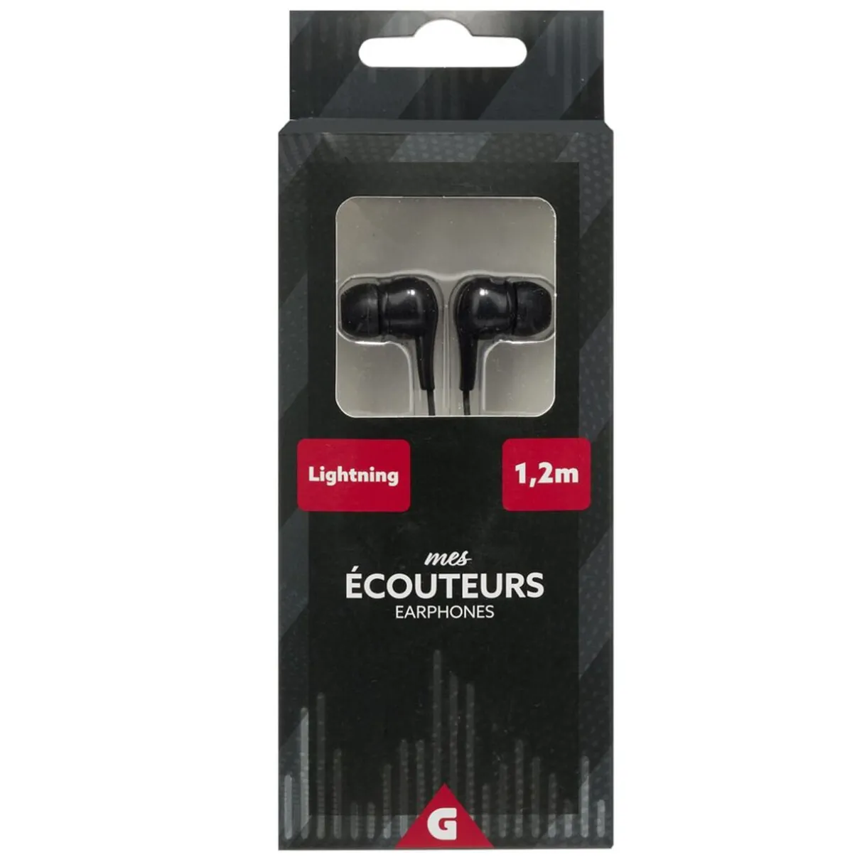 Écouteur filaire pour iphone avec micro L1,2m < Gifi Discount