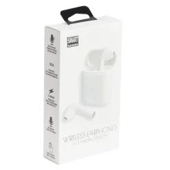 Écouteurs Bluetooth avec étui de charge blanc