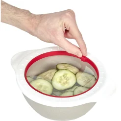 Couvercle alimentaire x2 blanc et rouge Ø13 et Ø16cm < Gifi Online
