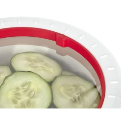 Couvercle alimentaire x2 blanc et rouge Ø13 et Ø16cm < Gifi Online