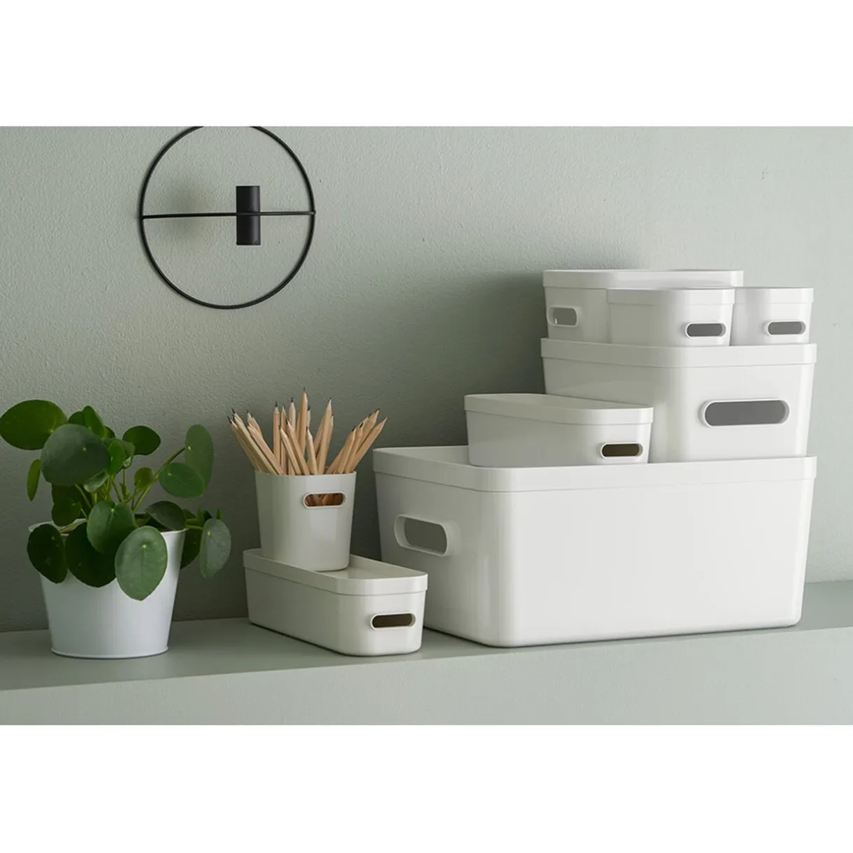 Couvercle boîte de rangement blanc < Gifi