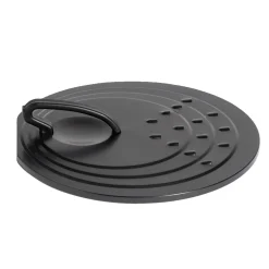 Couvercle rond avec poignée acier noir Ø30cm < Gifi