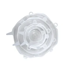 Couvercle silicone transparent 5 tailles assorties Ø6,5cm à Ø20,5cm