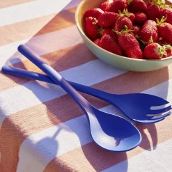 Couverts à salade x2 plastique bleu L26,5cm < Gifi Best