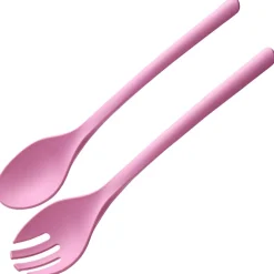 Couverts à salade x2 plastique rose L26,5cm < Gifi Outlet