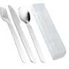 Couverts x3 en acier dans boîte de rangement plastique L20cm (couteau/fourchette/cuillère) < Gifi Clearance