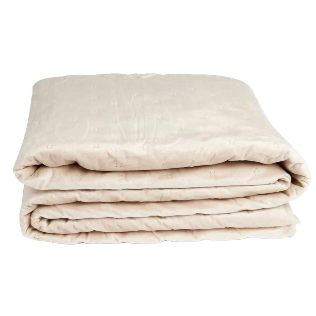 Couvre lit 2 personnes velours en pinsonic 220x240cm beige ou marron < Gifi Clearance