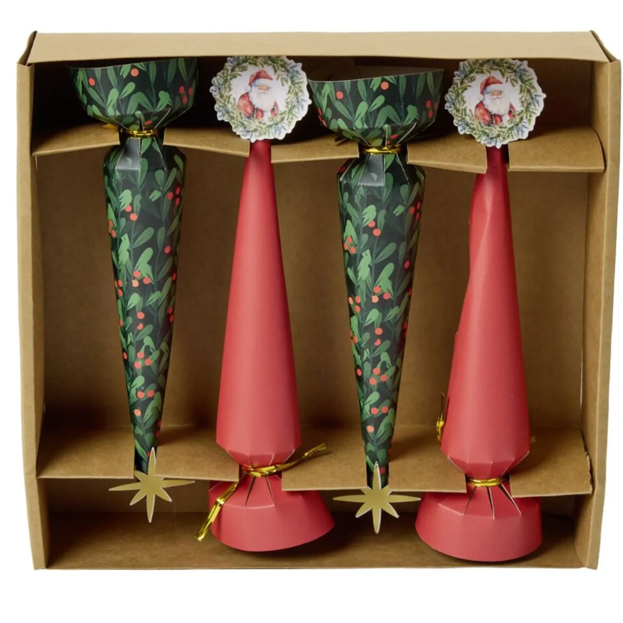 Crackers X4 pcs papier L21X5XH5 cm rouge et vert < Gifi Clearance