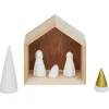 Crèche céramique et bois H15,5cm < Gifi