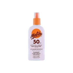 Crème solaire SPF50 haute protection Malibu lotion spray 200ml
