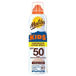 Crème solaire SPF50 haute protection Malibu résistant à l'eau spray 175ml < Gifi Sale