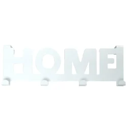 Crochet de porte HOME en métal blanc ou noir 36,5x16,5cm - 2 modèles