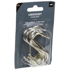 Crochet en forme de S en métal x6 < Gifi Outlet