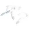 8 crochets ouverts en acier plastifié blanc - 4x30 mm