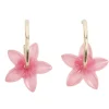 Créoles fleur de tiaré époxy et inox doré Ø2,5cm < Gifi New