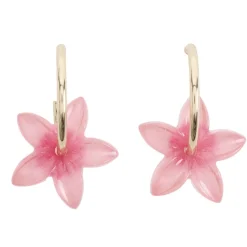 Créoles fleur de tiaré époxy et inox doré Ø2,5cm < Gifi New
