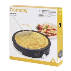 Crépière électrique en alu noir Ø30cm 1200W < Gifi Discount