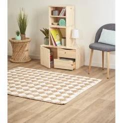 Cube de rangement 1 case pin naturel