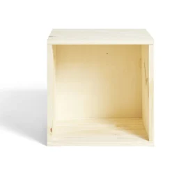 Cube de rangement 1 case pin naturel