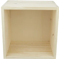 Cube de rangement 1 case pin naturel