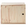 Cube de rangement 1 porte pin naturel < Gifi New
