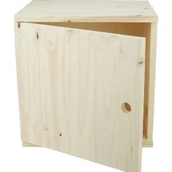 Cube de rangement 1 porte pin naturel < Gifi New