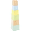 Cube à empiler pyramide carrée plastique multicolore