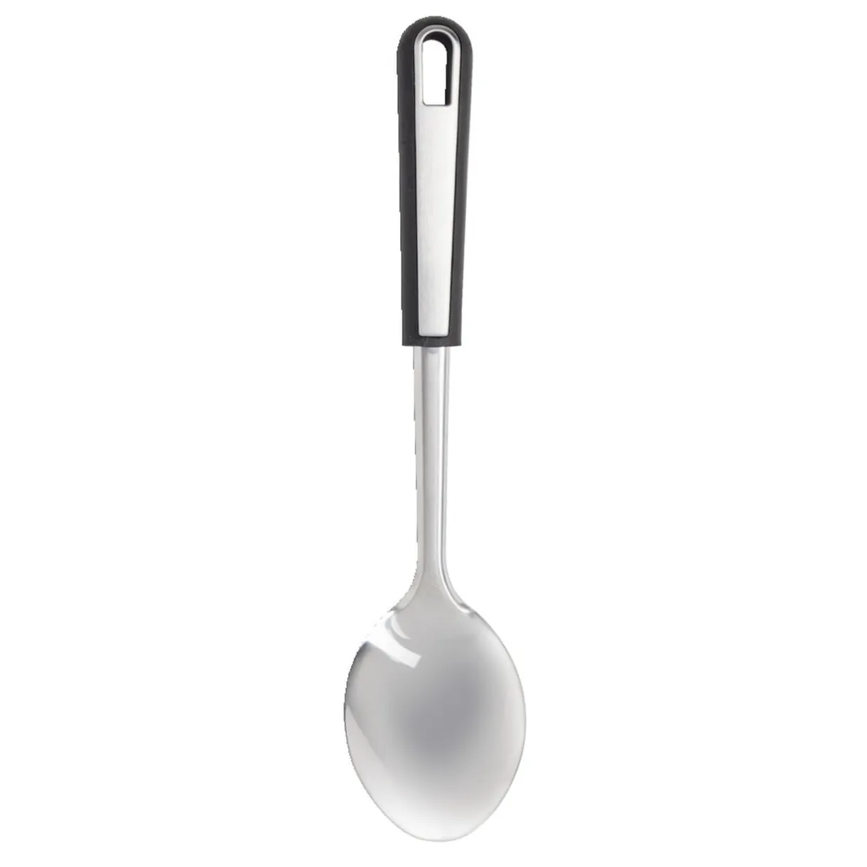 Cuillère à servir en inox avec manche en plastique noir L.33,5cm < Gifi Sale