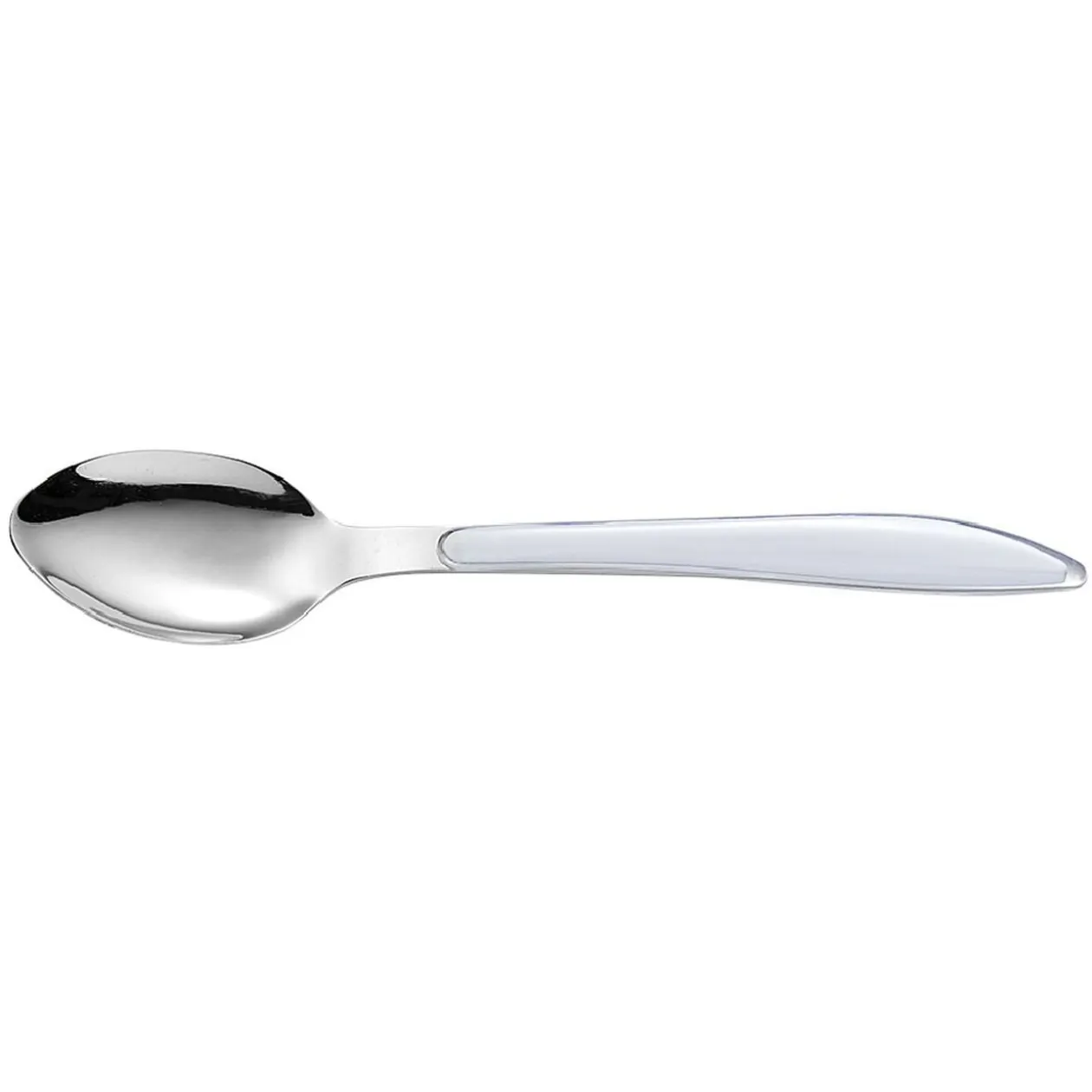 Cuillère à soupe inox gamme Drop manche éffilé blanc