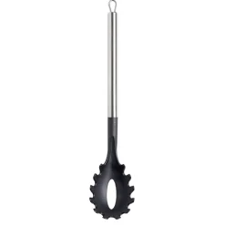 Cuillère à spaghetti en plastique noir avec manche en inox L.33,5cm < Gifi Hot