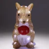 Écureuil de Noël lumineux 40LED acrylique marron H30cm