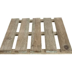 Dalle carrée en bois naturel et vert < Gifi New