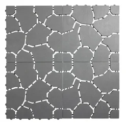 Dalle de chemin x5 clipsable imitation pierre grise 29x29cm